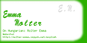 emma molter business card